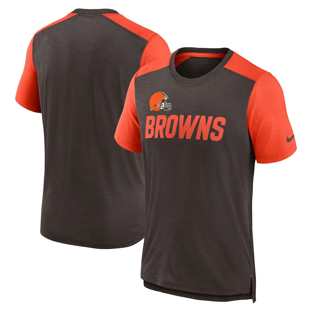Cleveland Browns Nike Color Block Team Name T-Shirt