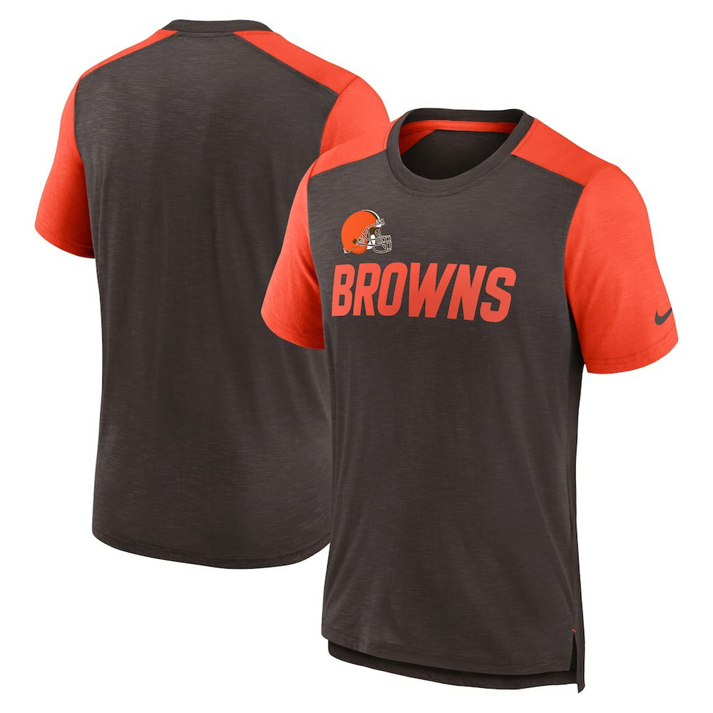 Cleveland Browns Nike Color Block Team Name T-Shirt