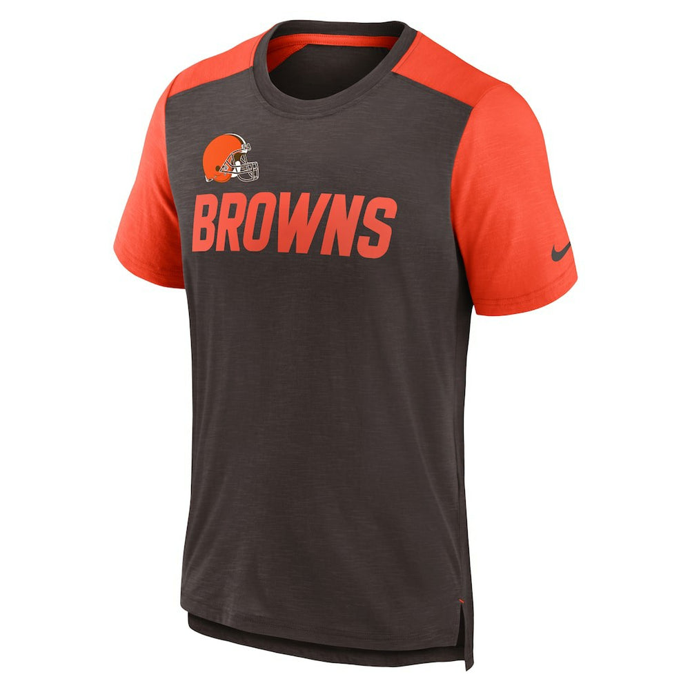 Cleveland Browns Nike Color Block Team Name T-Shirt