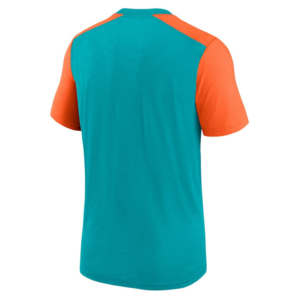 Miami Dolphins Nike Color Block Team Name T-Shirt