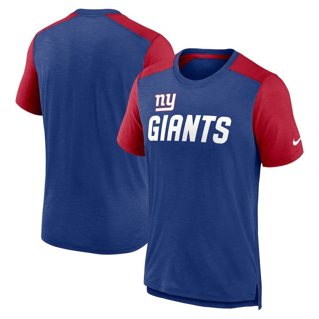 New York Giants Nike Color Block Team Name T-Shirt