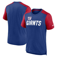 New York Giants Nike Color Block Team Name T-Shirt