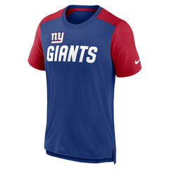New York Giants Nike Color Block Team Name T-Shirt