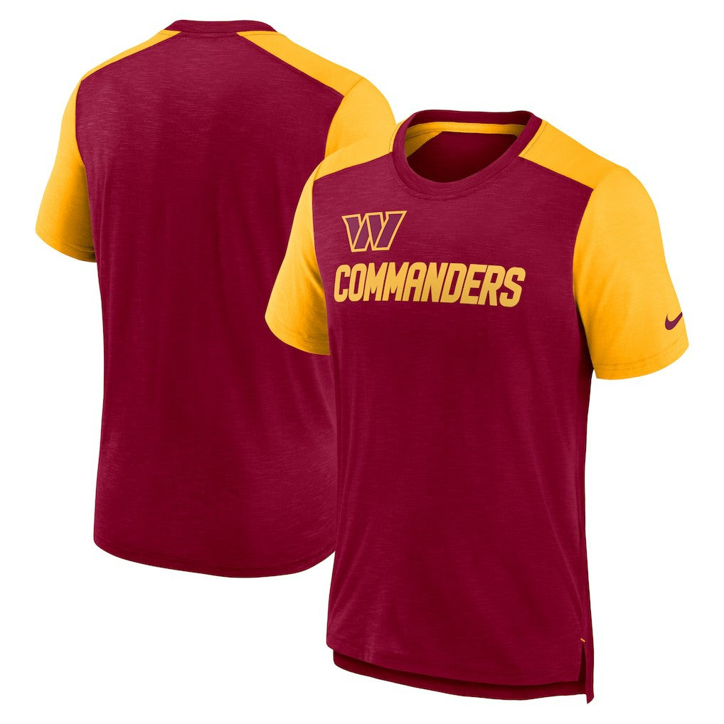 Washington Commanders Nike Color Block Team Name T-Shirt