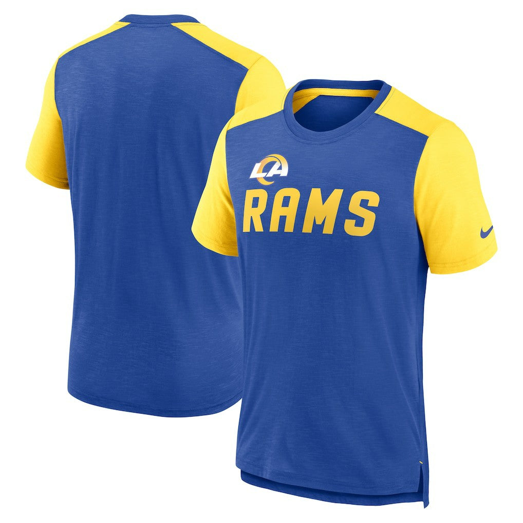 Los Angeles Rams Nike Color Block Team Name T-Shirt