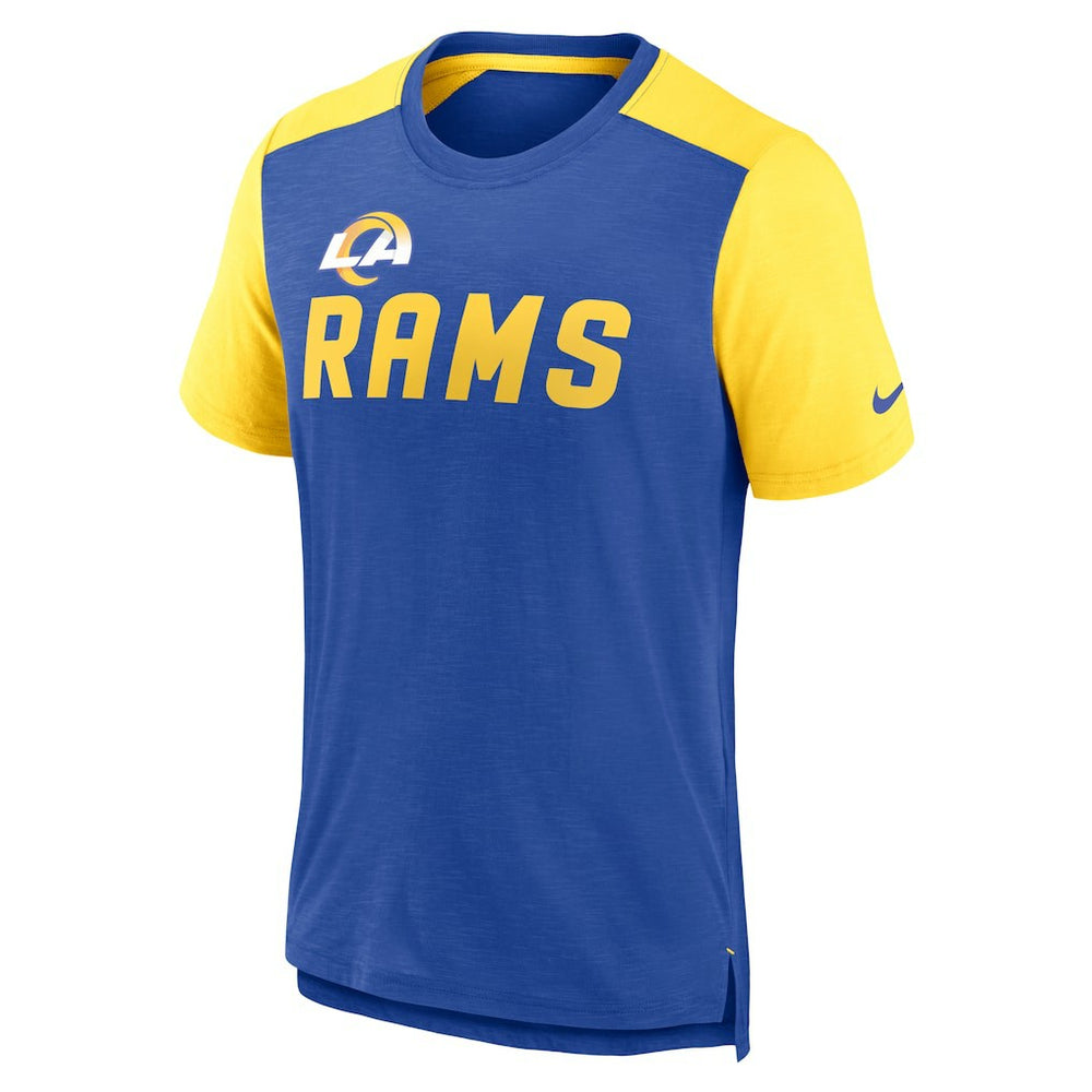 Los Angeles Rams Nike Color Block Team Name T-Shirt