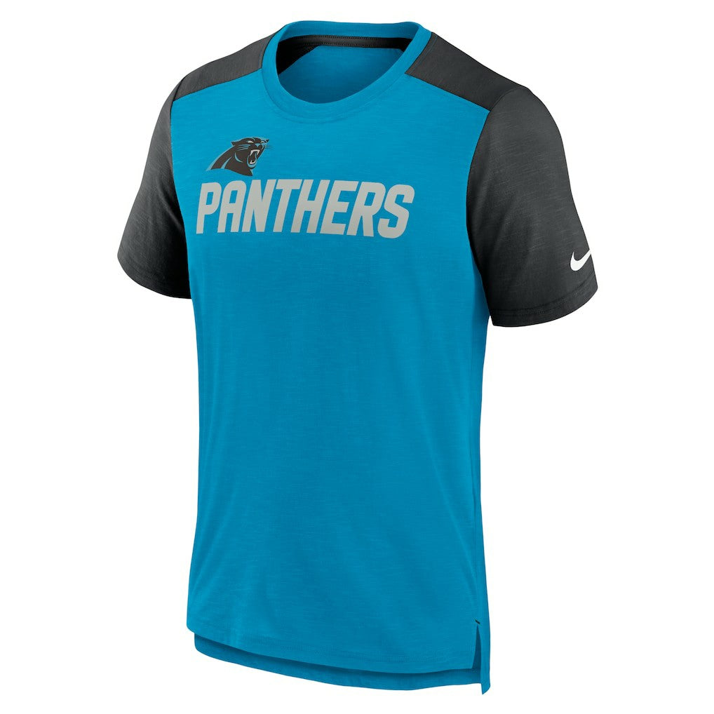 Carolina Panthers Nike Color Block Team Name T-Shirt