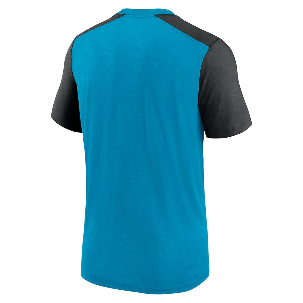 Carolina Panthers Nike Color Block Team Name T-Shirt
