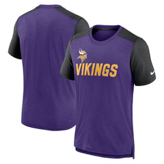 Minnesota Vikings Nike Color Block Team Name T-Shirt