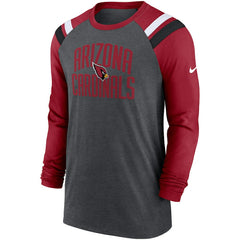 Arizona Cardinals Nike Tri-Blend Raglan Athletic Long Sleeve Fashion T-Shirt