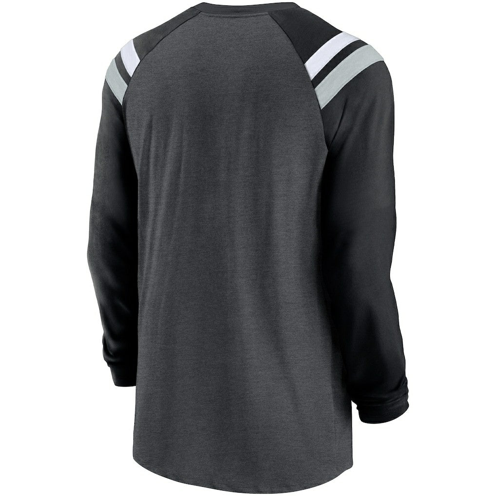 Las Vegas Raiders Nike Tri-Blend Raglan Athletic Long Sleeve Fashion T-Shirt
