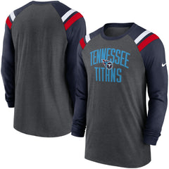 Tennessee Titans Nike Tri-Blend Raglan Athletic Long Sleeve Fashion T-Shirt