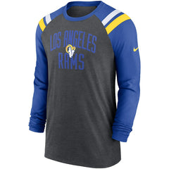 Los Angeles Rams Nike Tri-Blend Raglan Athletic Long Sleeve Fashion T-Shirt