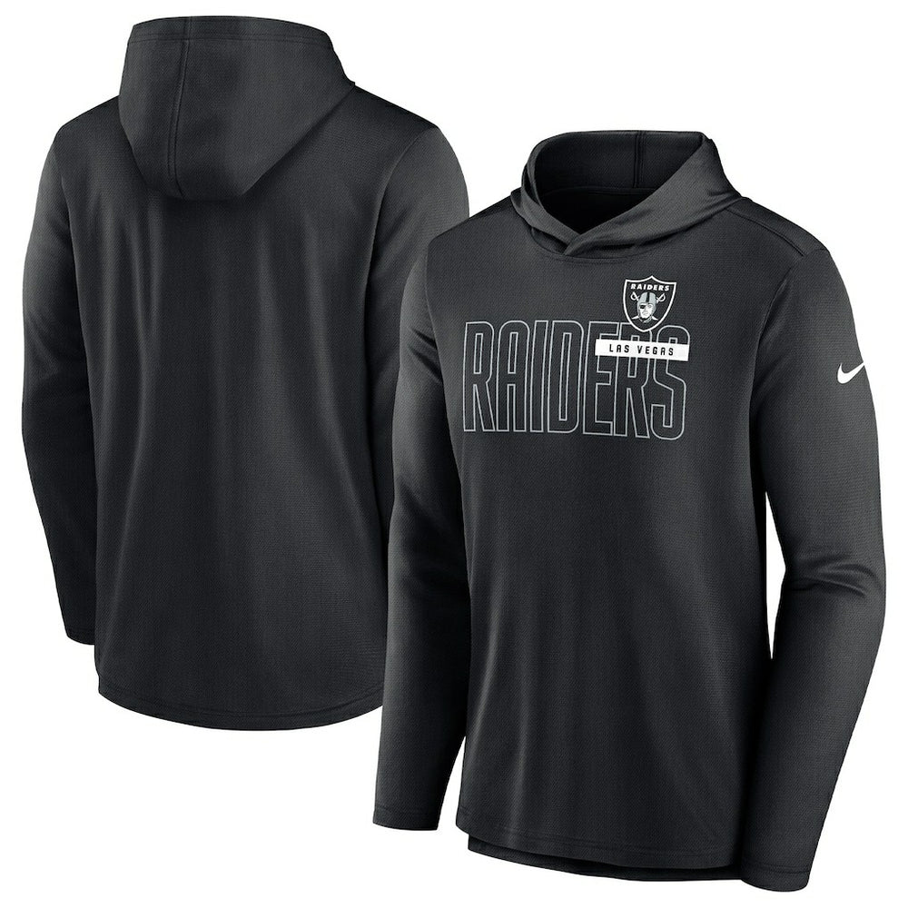 Las Vegas Raiders Nike Lightweight Performance Hooded Long Sleeve T-Shirt