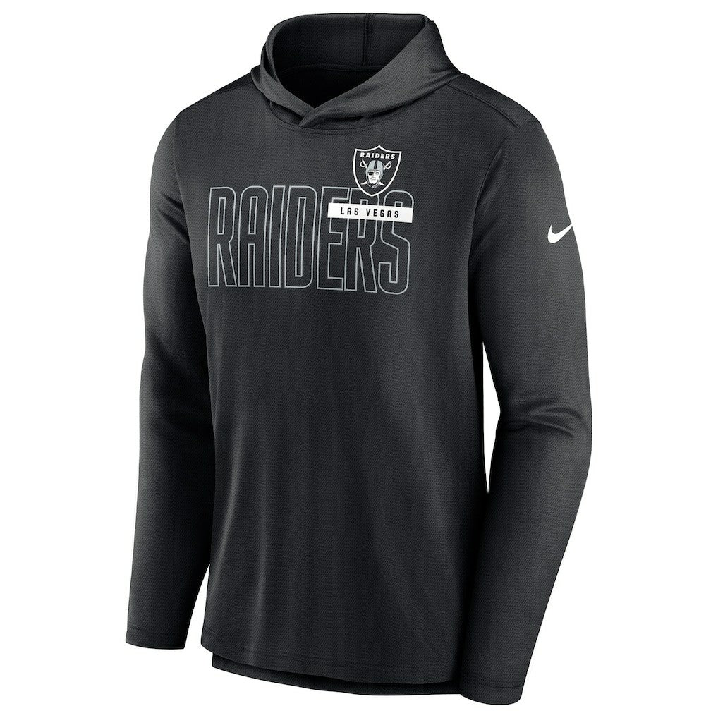Las Vegas Raiders Nike Lightweight Performance Hooded Long Sleeve T-Shirt