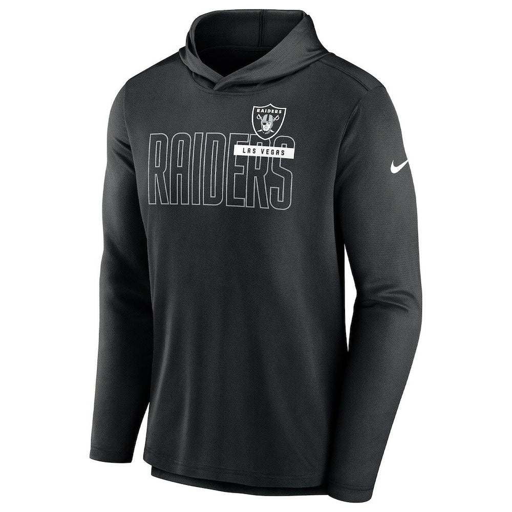 Las Vegas Raiders Nike Lightweight Performance Hooded Long Sleeve T-Shirt