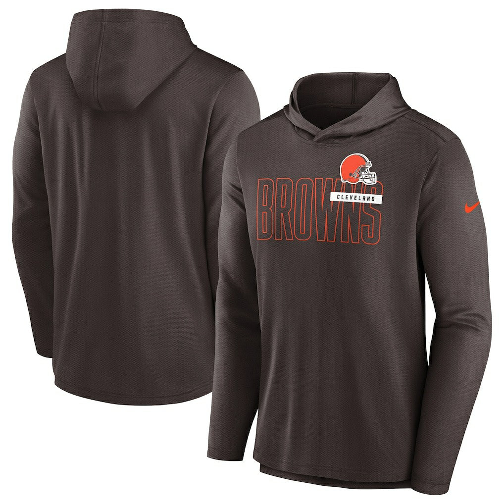 Cleveland Browns Nike Lightweight Performance Hooded Long Sleeve T-Shirt