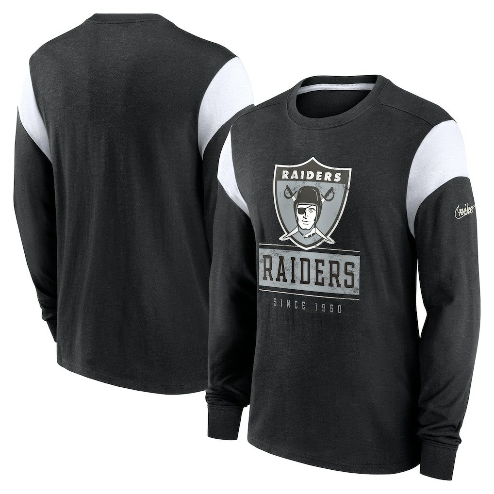 Las Vegas Raiders Nike Oakland Raiders Rewind Playback Helmet Long Sleeve T-Shirt