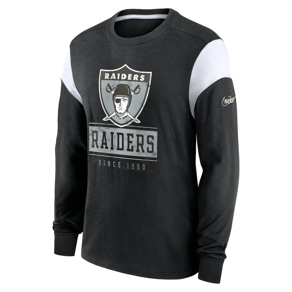 Las Vegas Raiders Nike Oakland Raiders Rewind Playback Helmet Long Sleeve T-Shirt