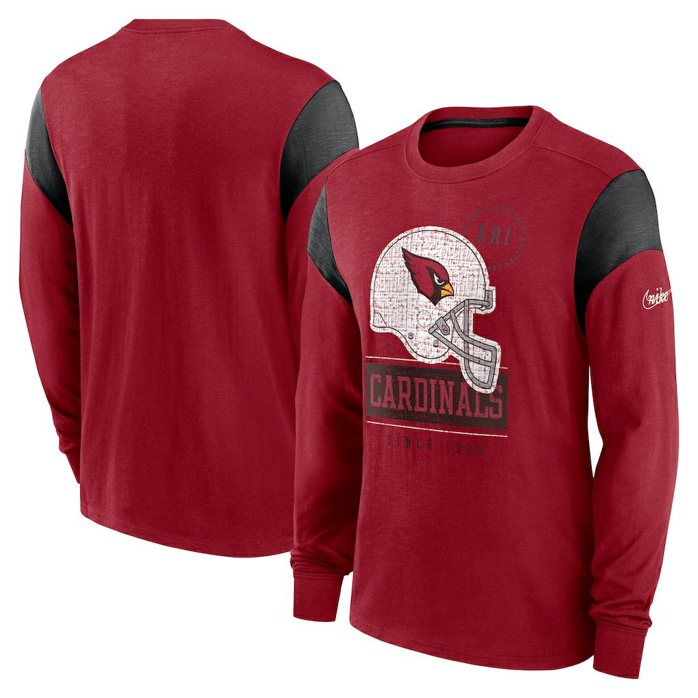 Arizona Cardinals Nike Rewind Playback Helmet Long Sleeve T-Shirt