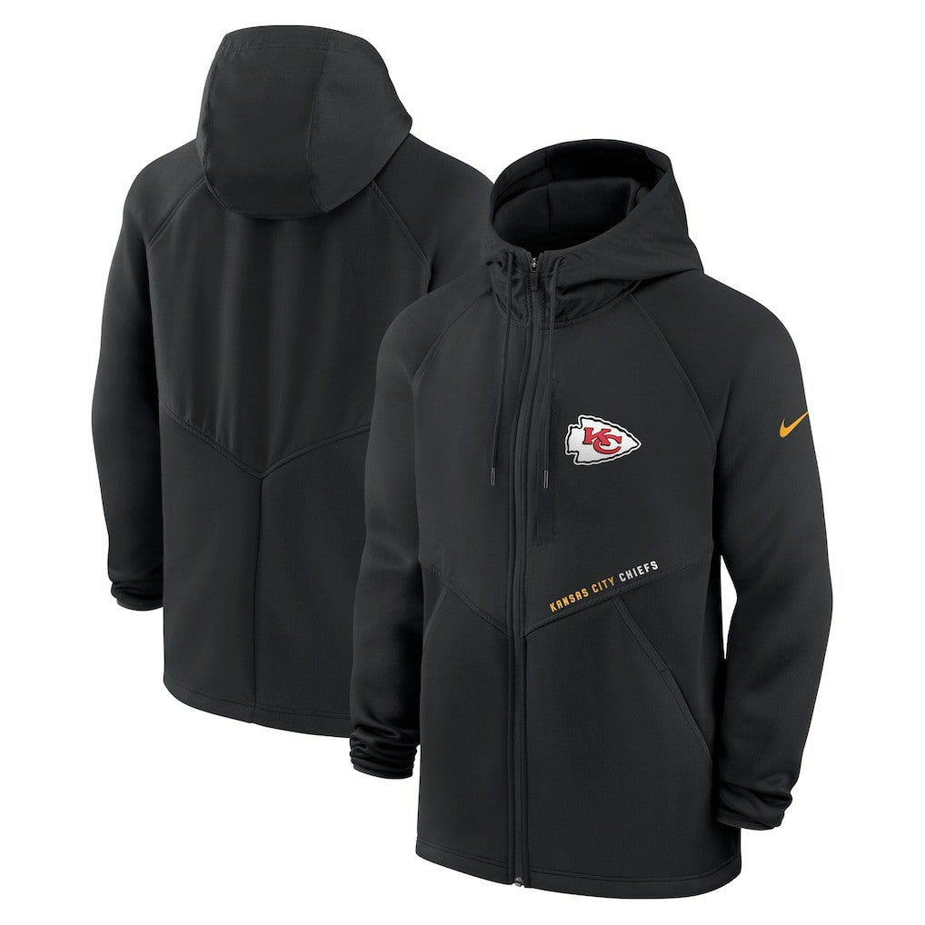 Kansas City Chiefs Nike Spacer Raglan Performance Full-Zip Hoodie