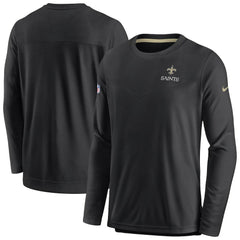 New Orleans Saints Nike Sideline Lockup Performance Pullover Sweatshirt