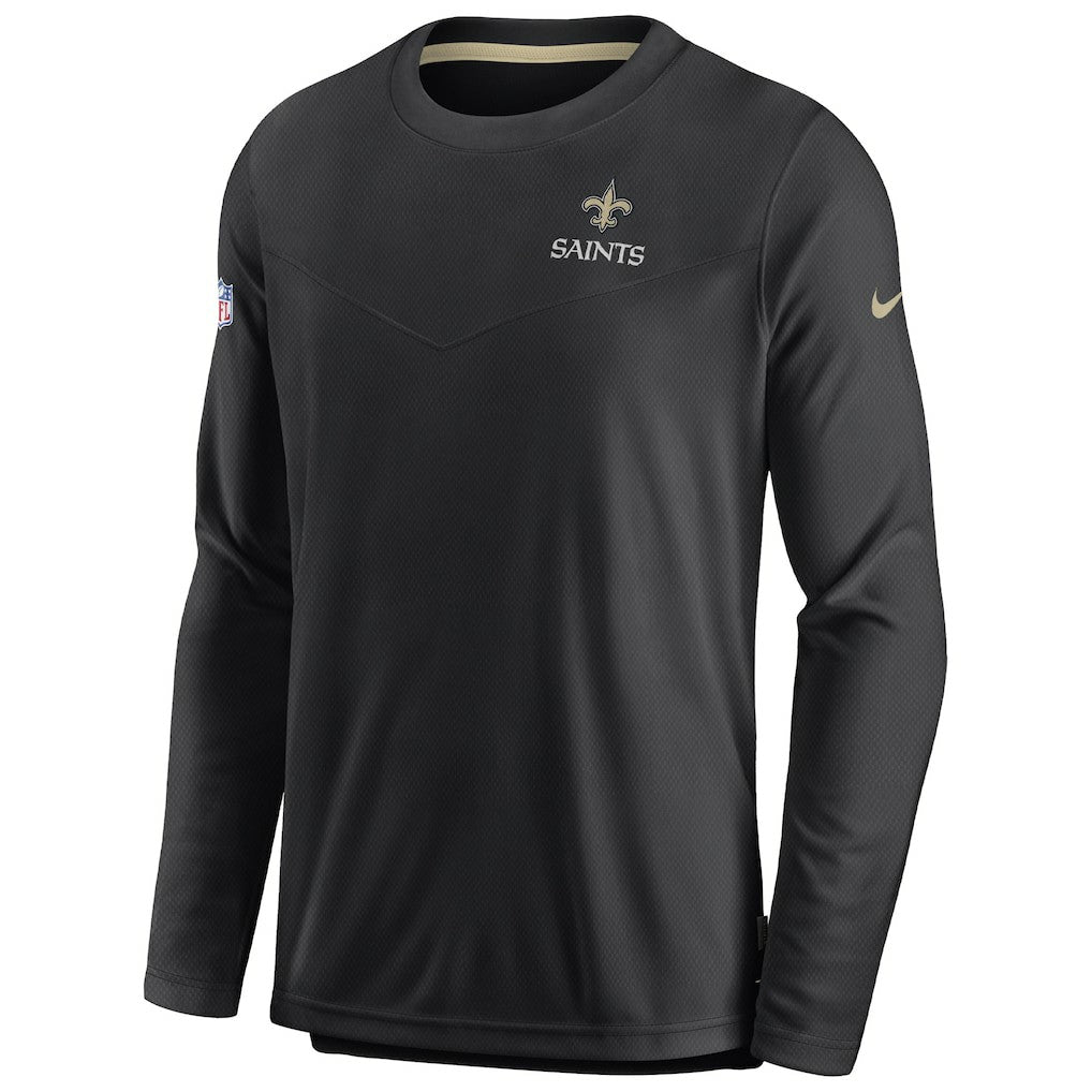 New Orleans Saints Nike Sideline Lockup Performance Pullover Sweatshirt