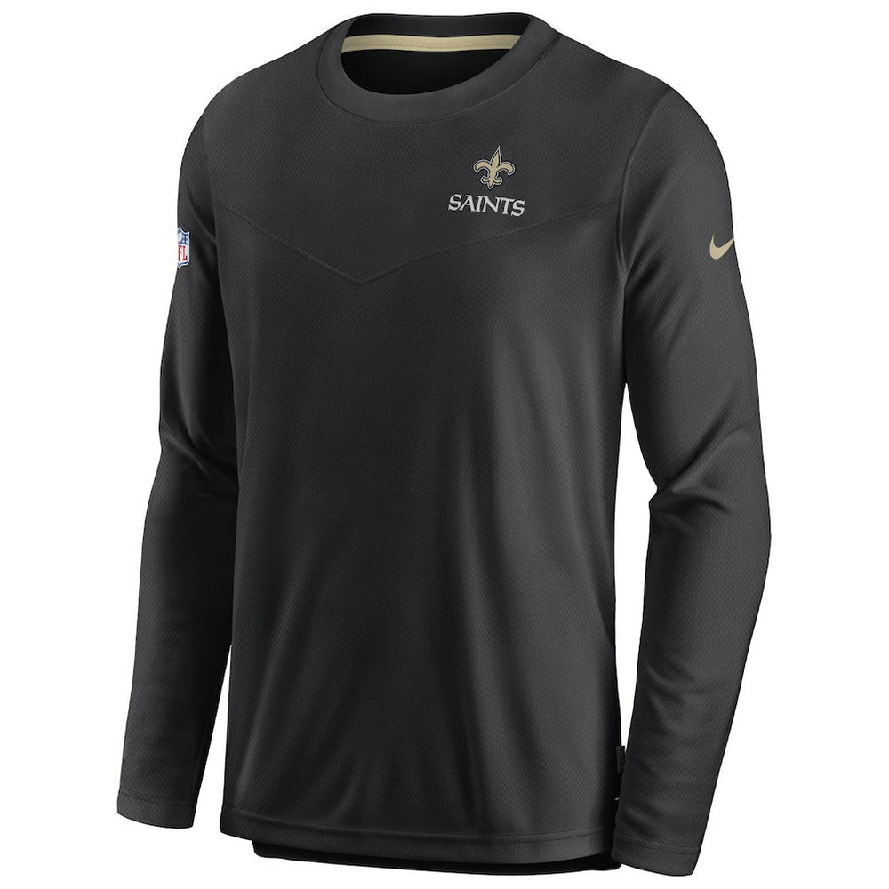 New Orleans Saints Nike Sideline Lockup Performance Pullover Sweatshirt