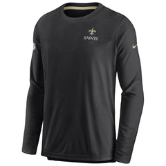 New Orleans Saints Nike Sideline Lockup Performance Pullover Sweatshirt