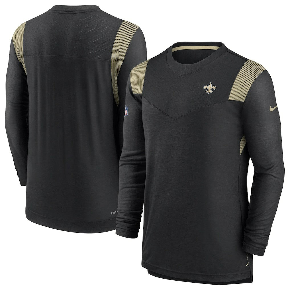 New Orleans Saints Nike Sideline Tonal Logo Performance Player Long Sleeve T-Shirt