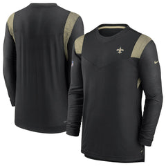 New Orleans Saints Nike Sideline Tonal Logo Performance Player Long Sleeve T-Shirt