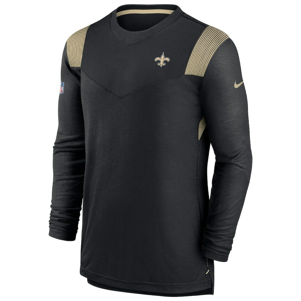 New Orleans Saints Nike Sideline Tonal Logo Performance Player Long Sleeve T-Shirt