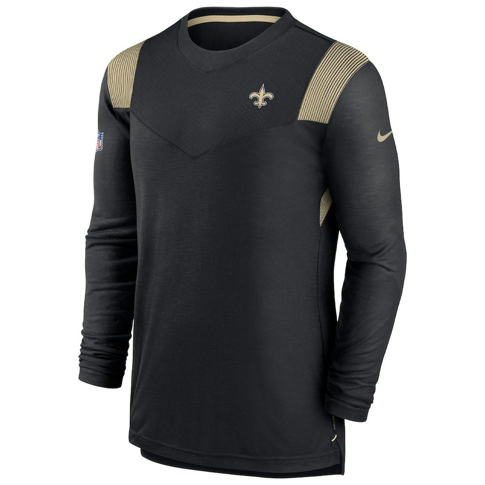 New Orleans Saints Nike Sideline Tonal Logo Performance Player Long Sleeve T-Shirt