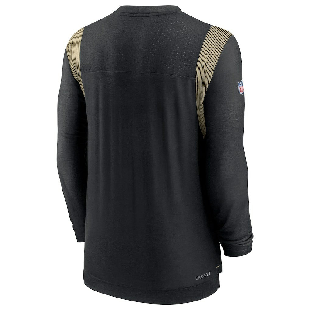 New Orleans Saints Nike Sideline Tonal Logo Performance Player Long Sleeve T-Shirt