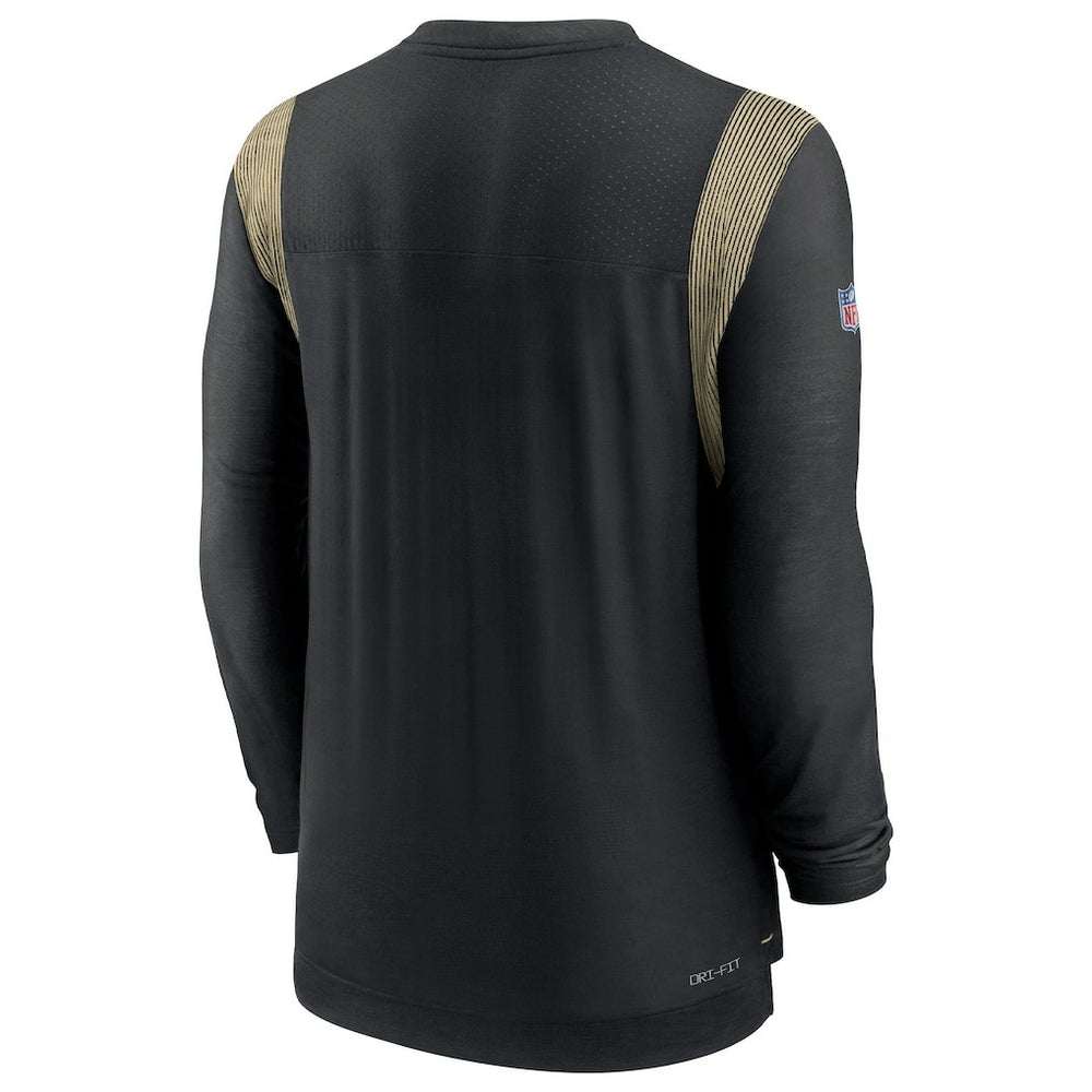 New Orleans Saints Nike Sideline Tonal Logo Performance Player Long Sleeve T-Shirt