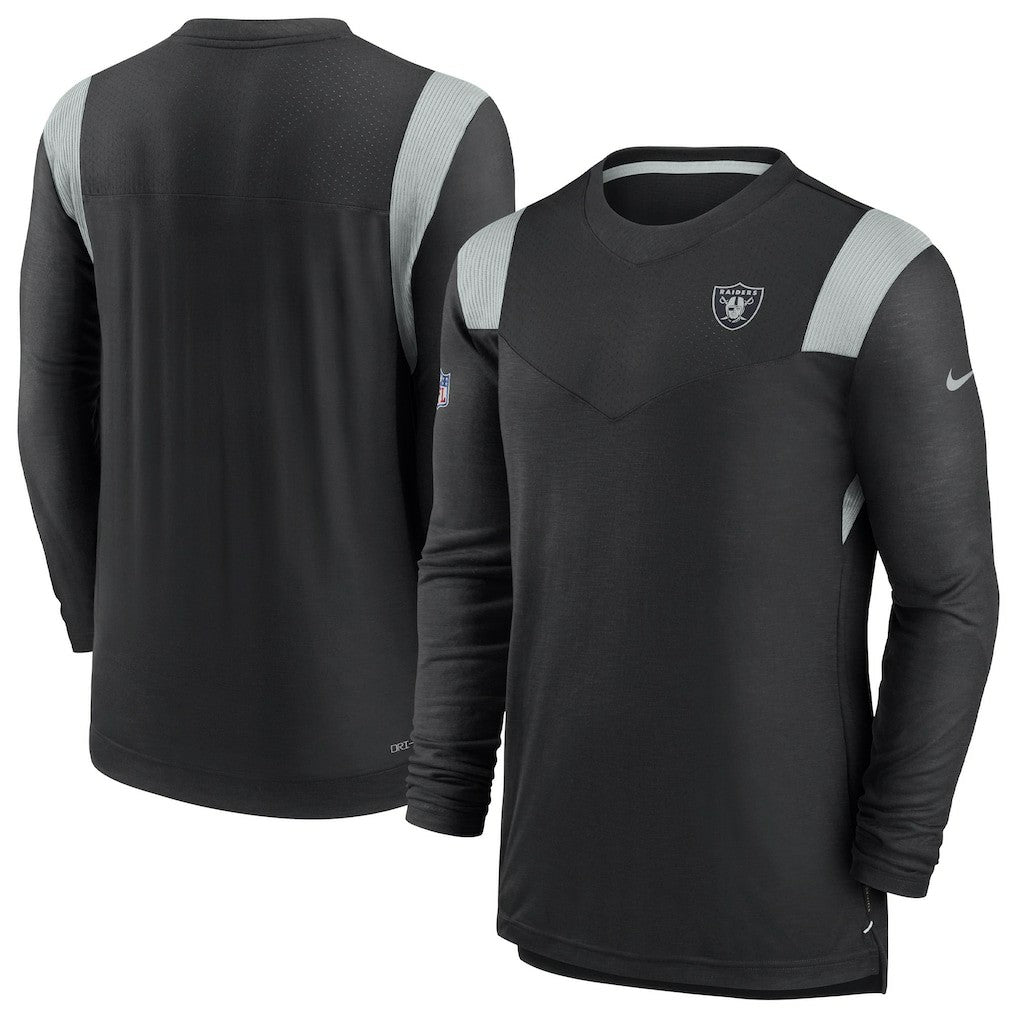 Las Vegas Raiders Nike Sideline Tonal Logo Performance Player Long Sleeve T-Shirt