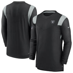 Las Vegas Raiders Nike Sideline Tonal Logo Performance Player Long Sleeve T-Shirt