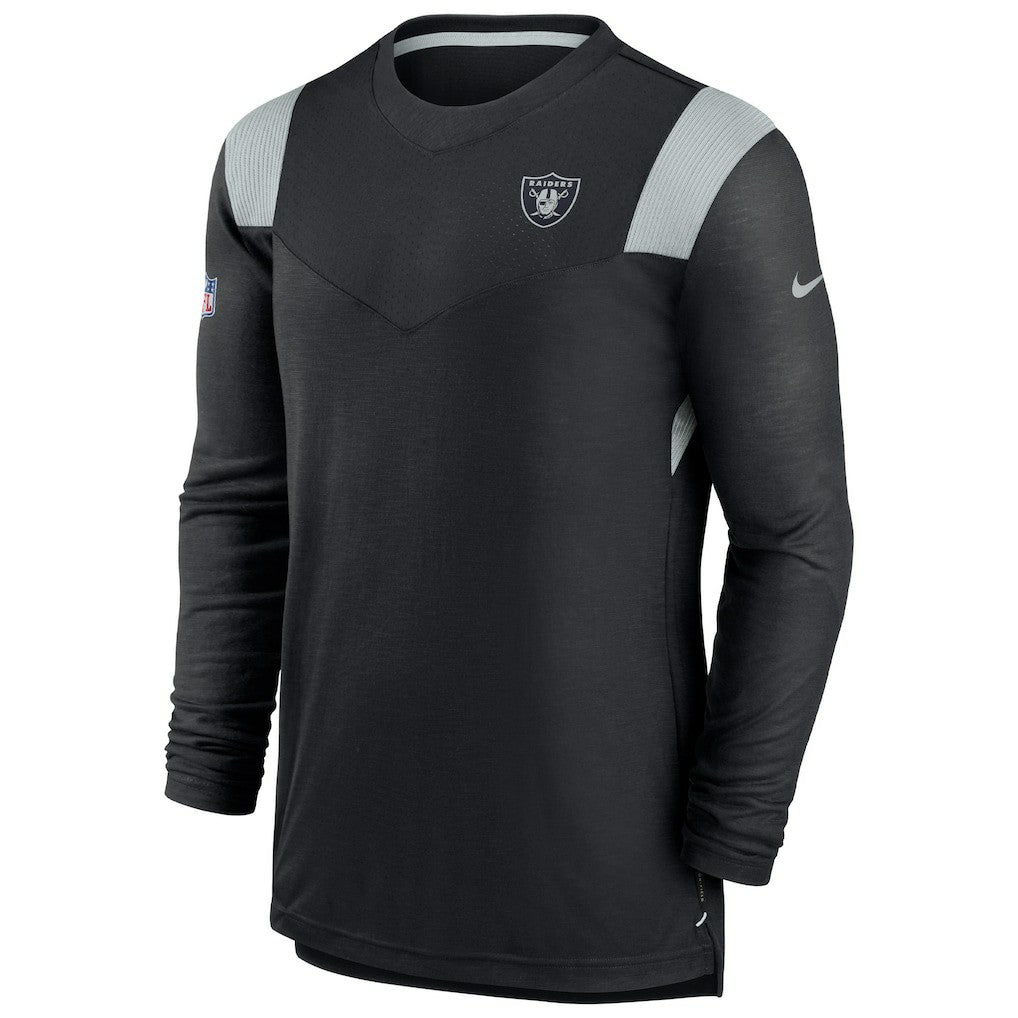 Las Vegas Raiders Nike Sideline Tonal Logo Performance Player Long Sleeve T-Shirt
