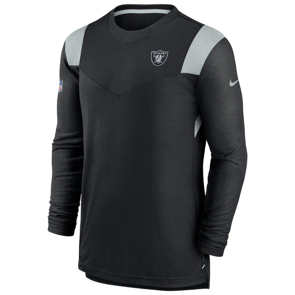 Las Vegas Raiders Nike Sideline Tonal Logo Performance Player Long Sleeve T-Shirt