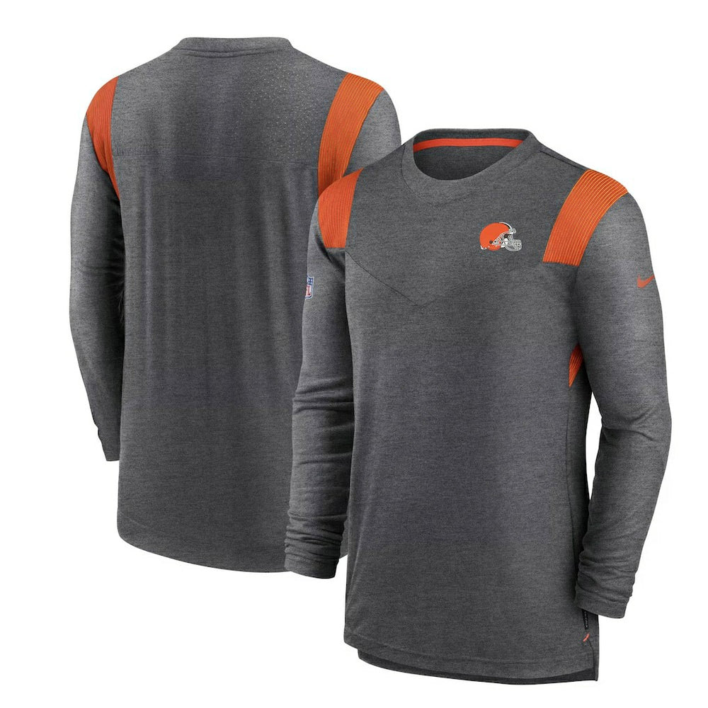 Cleveland Browns Nike Sideline Tonal Logo Performance Player Long Sleeve T-Shirt