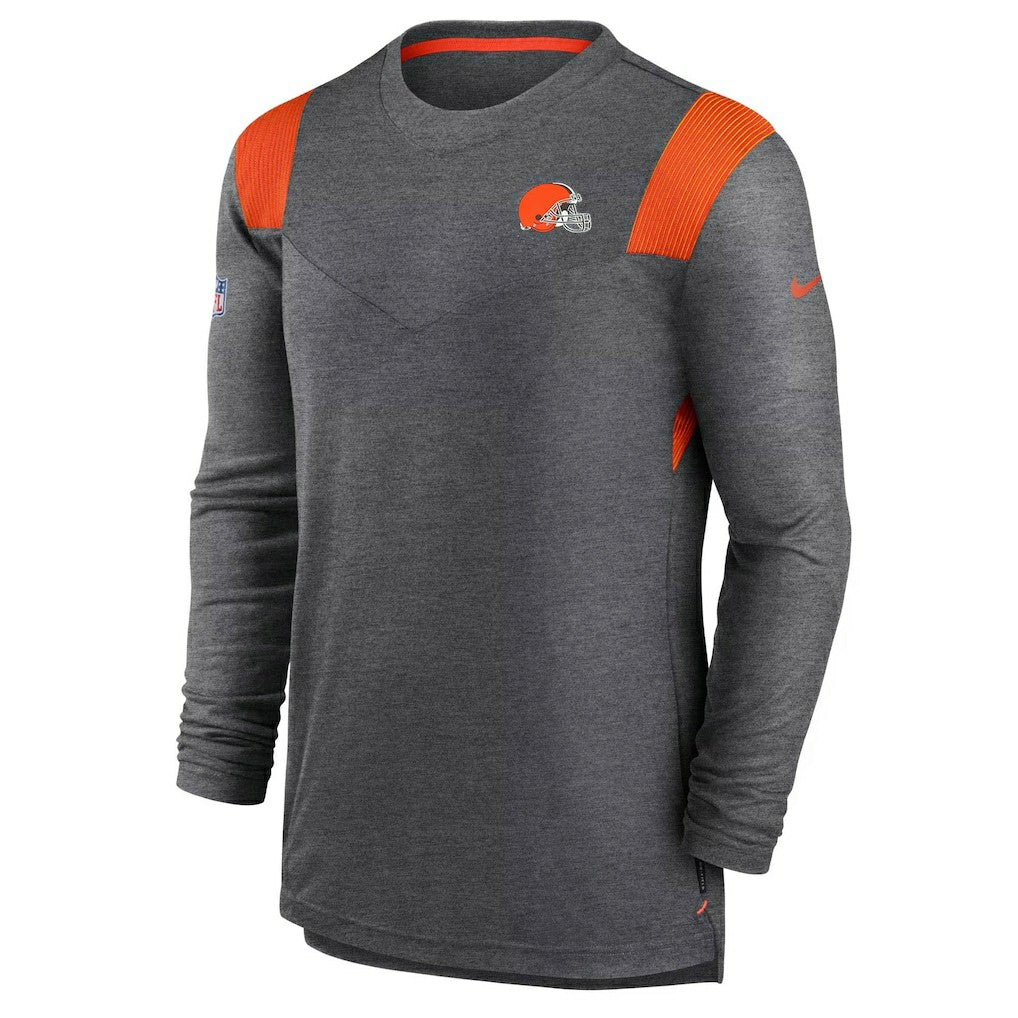 Cleveland Browns Nike Sideline Tonal Logo Performance Player Long Sleeve T-Shirt