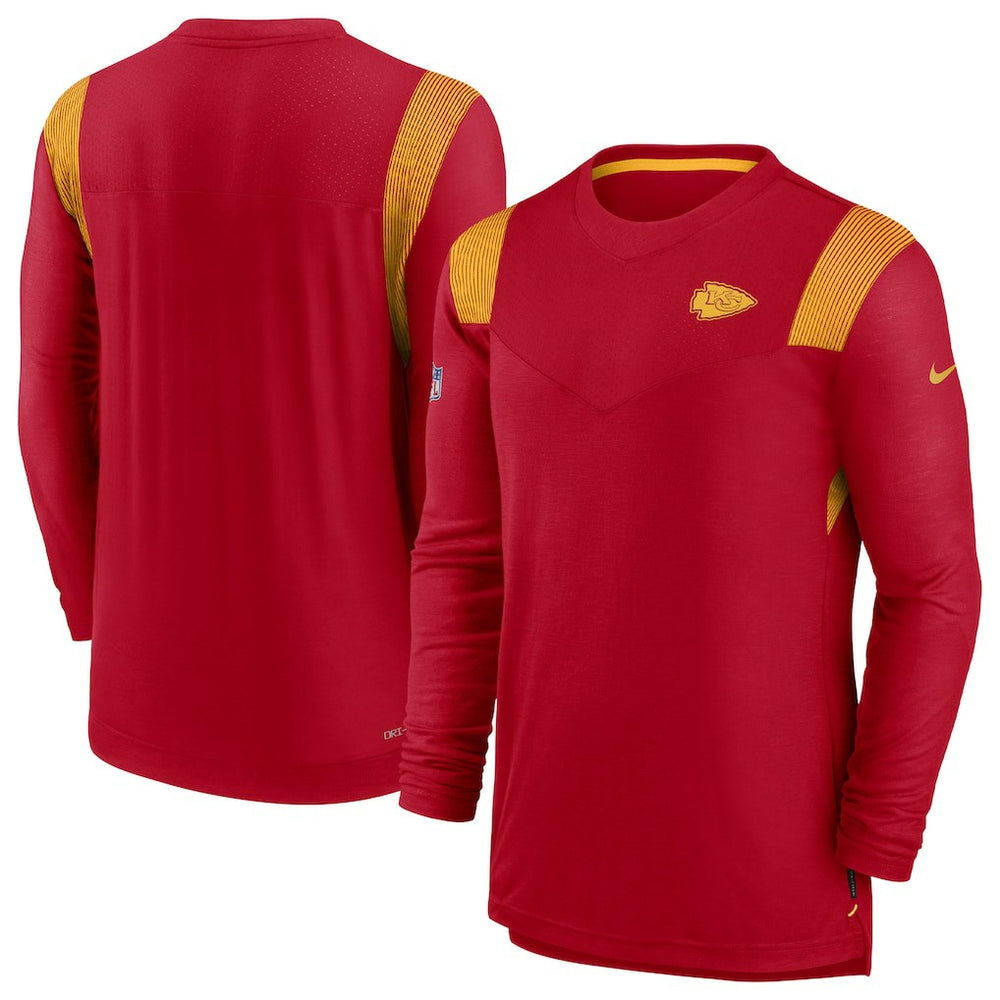 Kansas City Chiefs Nike Sideline Tonal Logo Performance Player Long Sleeve T-Shirt