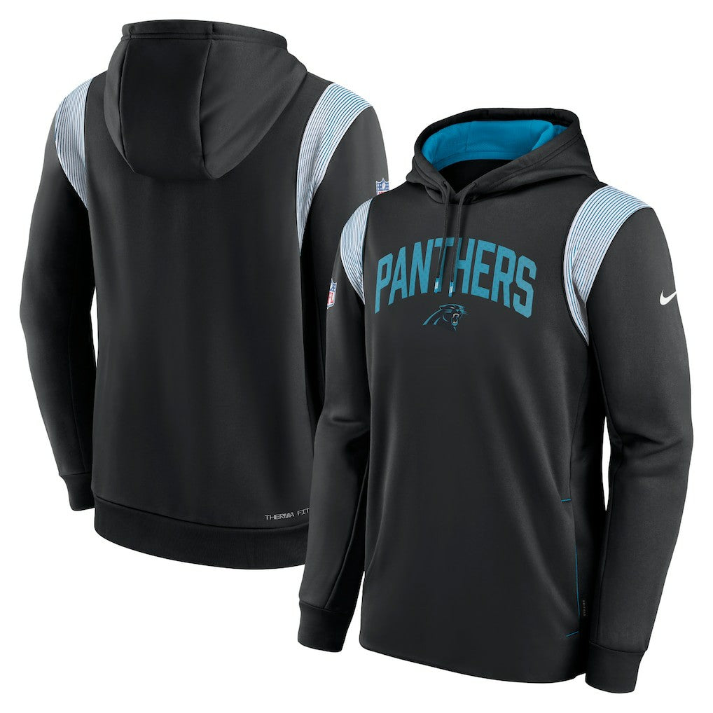 Carolina Panthers Nike Sideline Athletic Stack Performance Pullover Hoodie