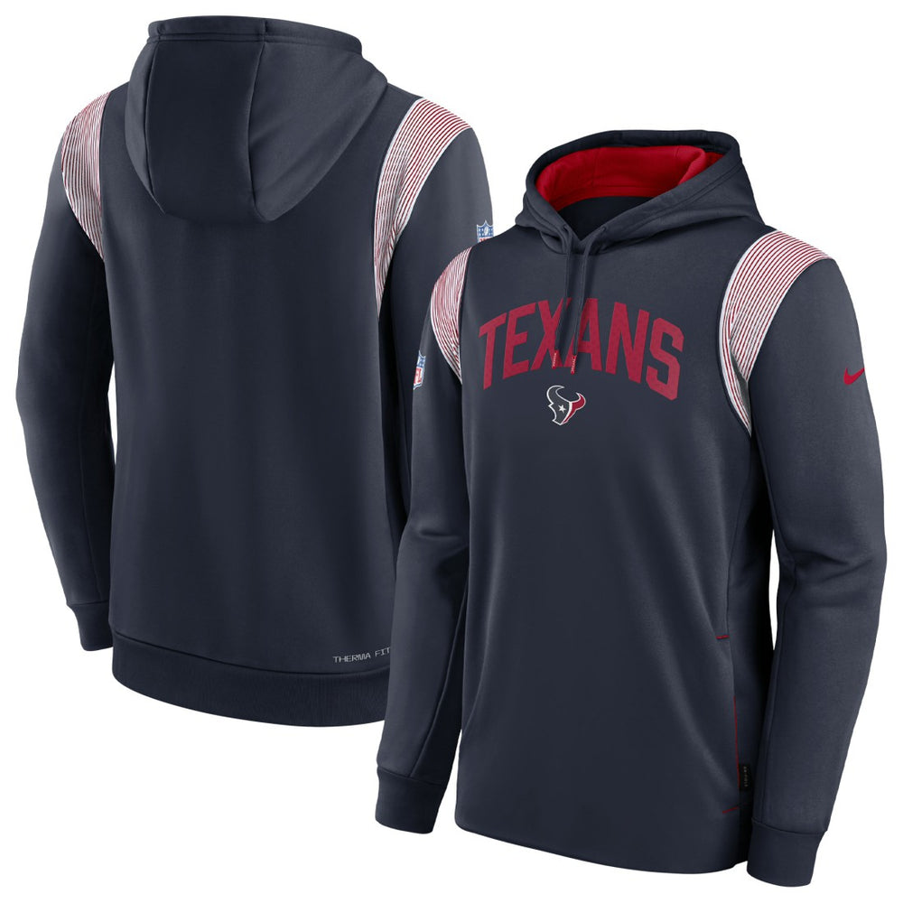 Houston Texans Nike Sideline Athletic Stack Performance Pullover Hoodie