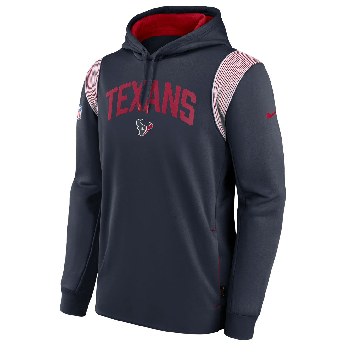 Houston Texans Nike Sideline Athletic Stack Performance Pullover Hoodie