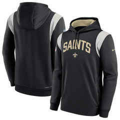 New Orleans Saints Nike Sideline Athletic Stack Performance Pullover Hoodie