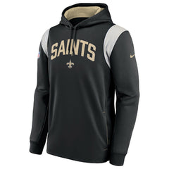 New Orleans Saints Nike Sideline Athletic Stack Performance Pullover Hoodie