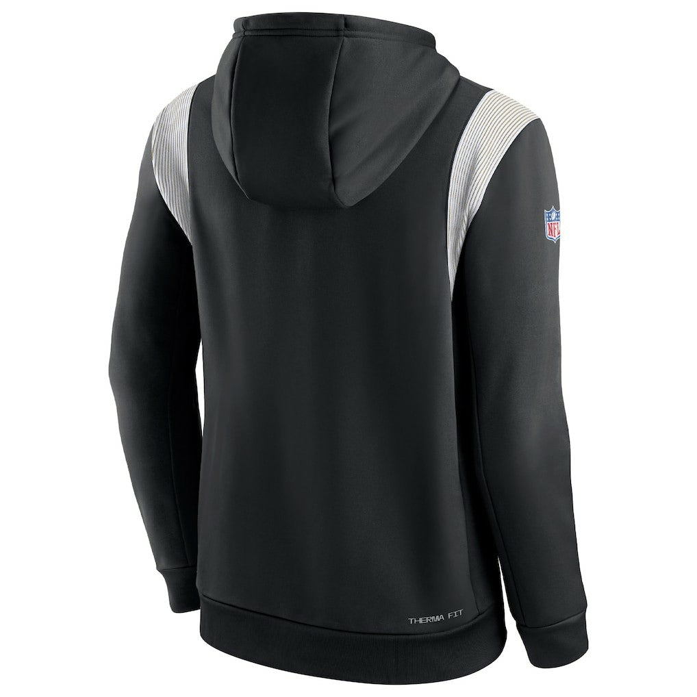 New Orleans Saints Nike Sideline Athletic Stack Performance Pullover Hoodie