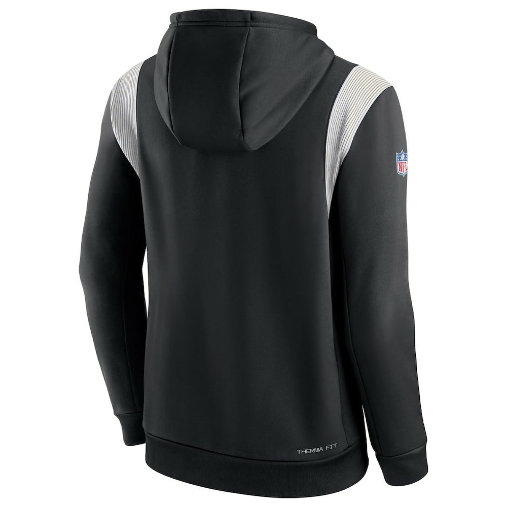 New Orleans Saints Nike Sideline Athletic Stack Performance Pullover Hoodie