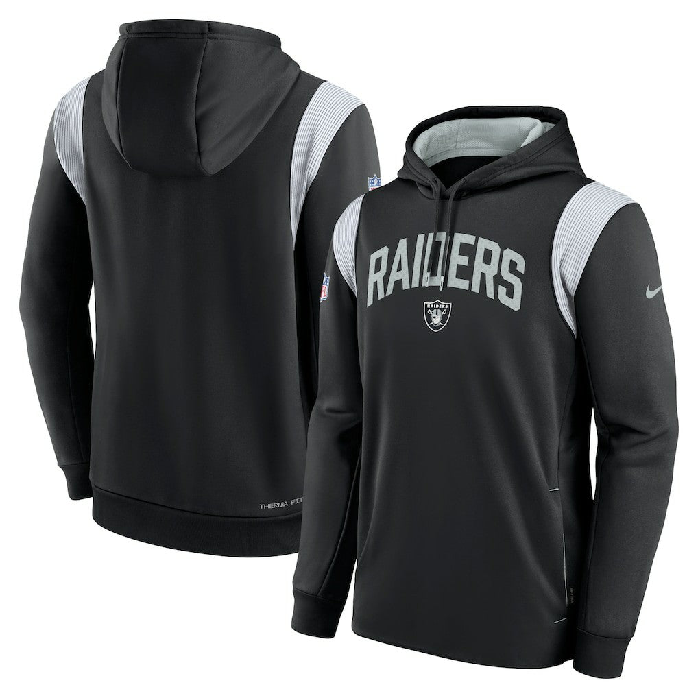 Las Vegas Raiders Nike Sideline Athletic Stack Performance Pullover Hoodie